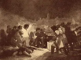 Расстрел французами баррикадеров в Мадриде 3 мая 1808 г Goya Раз нет армии - фото 31