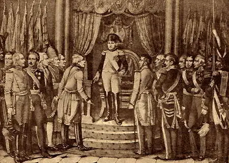 Наполеон окруженный подчиненными князьями соврем литография 1 Состав - фото 32