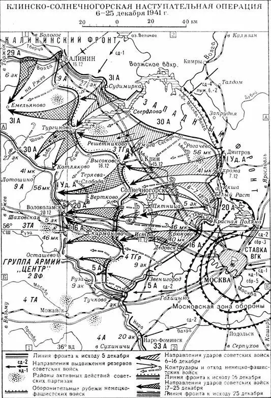 Картасхема КлинскоСолнечногорской наступательной операции 625 декабря 1941 - фото 4