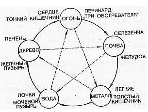Рис 8 Схема взаимовлияний пяти первоэлементов усин обозначенных - фото 20
