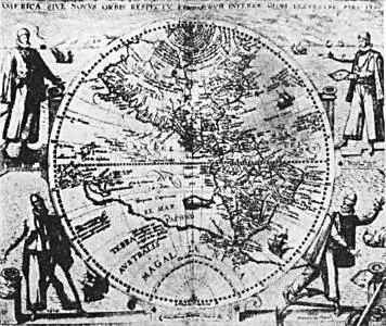 Карта Западного полушария 1596 г На этой карте изображена огромная Южная - фото 38