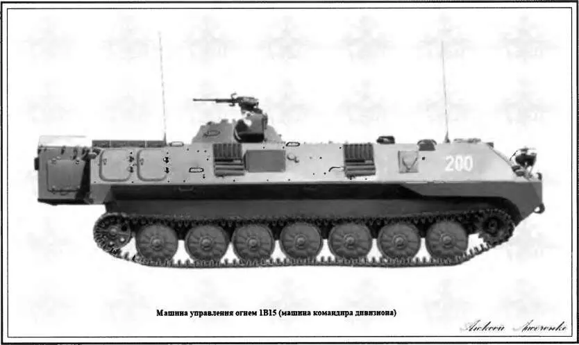 Машина управления артиллерийским огнем 1В15 на базе МТЛБ Рисунок с сайта - фото 28