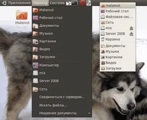 Рис 123 Меню Переход и боковая панель Места файлового менеджера Итак - фото 107