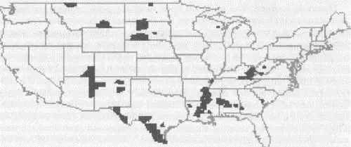 Рис 81 Ловушки бедности в США районы с уровнем бедности превышающим 35 - фото 9