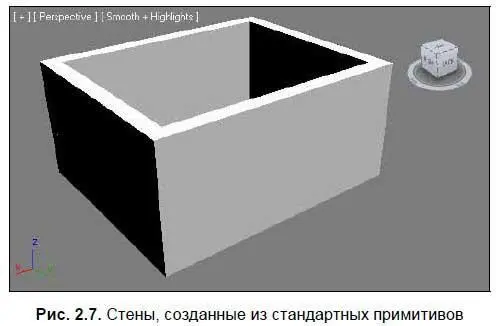 Как видите создание помещения при помощи примитивов производится достаточно - фото 13