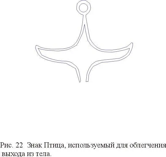 В другом варианте образ знака фиксируют и удерживают в области Хрит чакры - фото 27