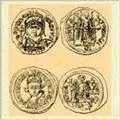 Монеты Теодоберта I 534547 Верхний рисунок АВЕРС В поле погрудное - фото 30