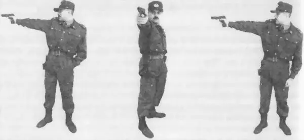 Рис 110 Положение для стрельбы стоя с одной руки Голова повернута в правую - фото 171