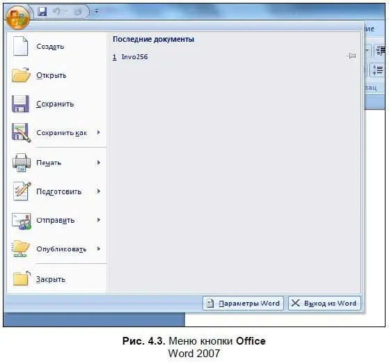 В Word 2010 все те же опции находятся в меню Файл рис 44 правда меню - фото 322