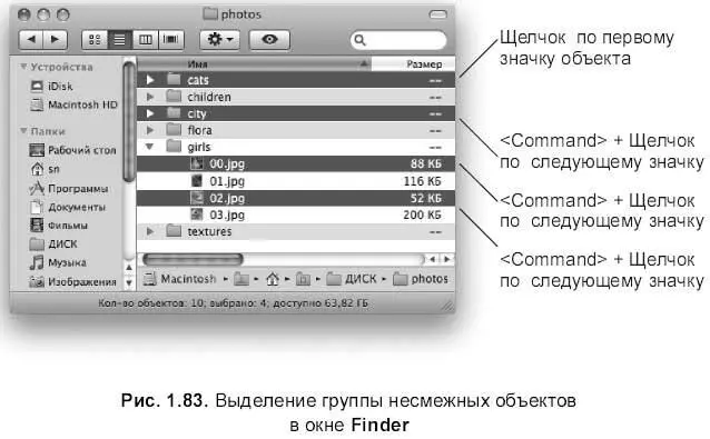 Замечание В режиме просмотра значков Icons View при выделении объектов - фото 184