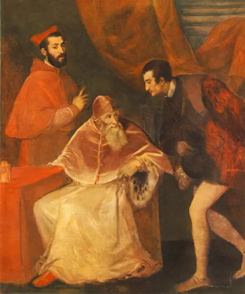 Папа Павел III с внуками Алессандро и Оттавио Фарнезе Неаполь галерея - фото 37