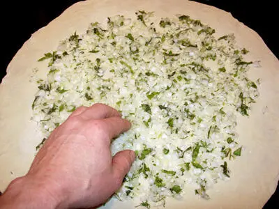 На лук столь же равномерно укладывается рубленое мясо На мясо измельченное - фото 286