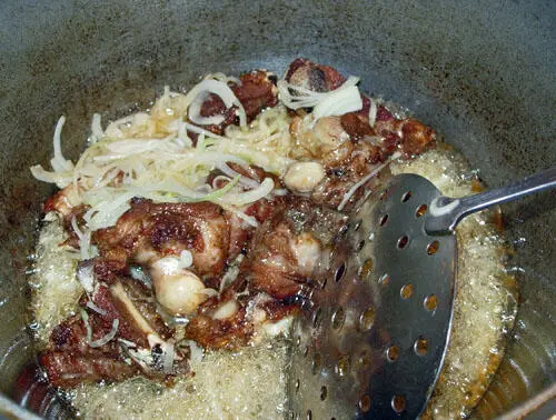 Теперь очередь мяса Как и для плова обжариваем его слегка не нужно - фото 125