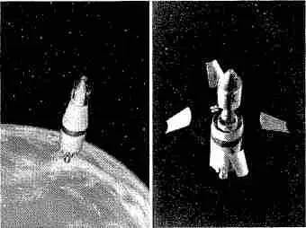 Рис 613 Последняя ступень ракеты Сатурн5 с кораблем Аполлон Слева в - фото 151