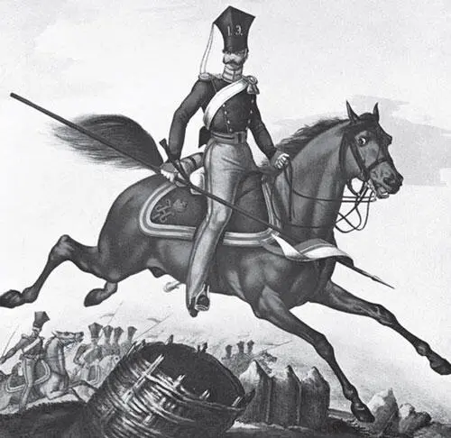 Рядовой Лгв Уланского полка Литогр Л Белоусова Кон 1820х нач 1830х - фото 74