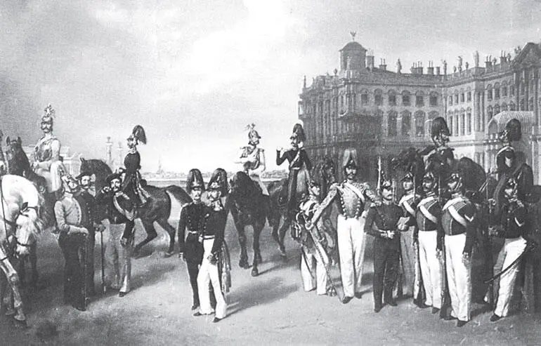 Гвардия перед Зимним дворцом Худ Ф Крюгер 1853 г Гвардия в Петергофе Худ - фото 127