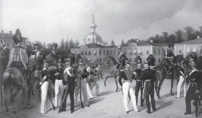 Гвардия в Петергофе Худ Ф Крюгер 1853 г Полки гвардейской легкой пехоты - фото 128