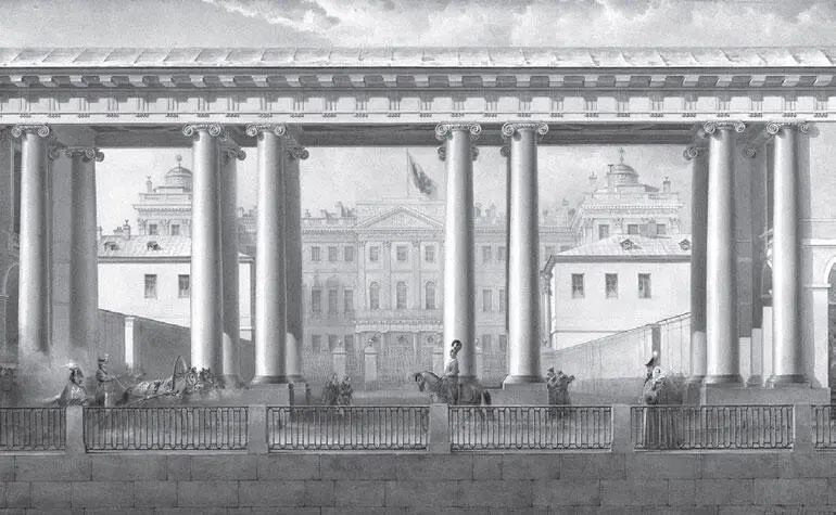 Аничков дворец Акварель ВС Садовникова 1838 г Уже второе столетие - фото 154