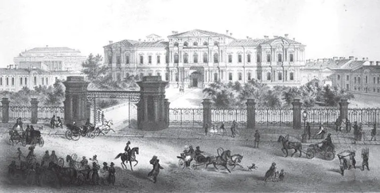 Пажеский корпус Литография 1850х гг Самый престижный Пажеский корпус с 1810 - фото 178