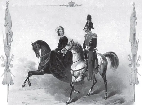 Великий князь Михаил Павлович и великая княгиня Елена Павловна Литография - фото 202