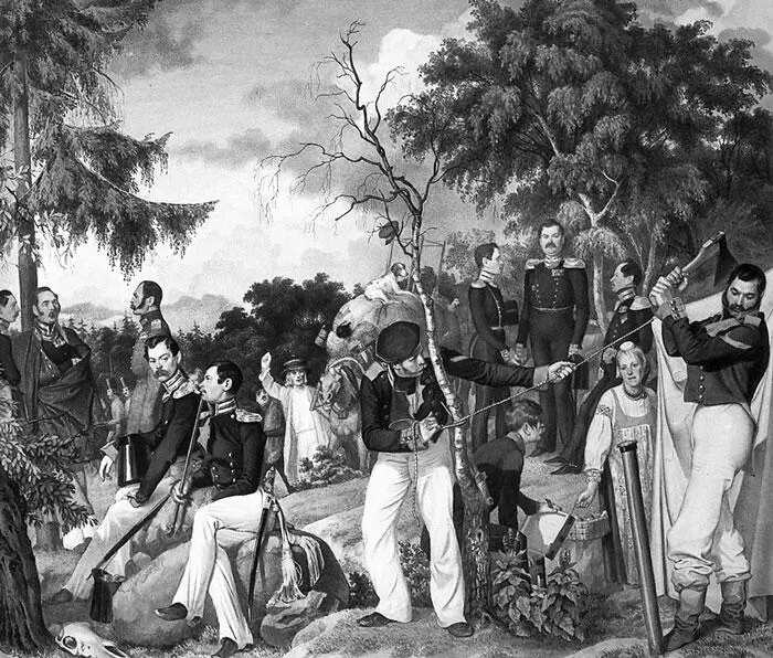 Бивуак Лгв Гренадерского полка Акв ПА Федотова 1843 г Лагерная служба - фото 266