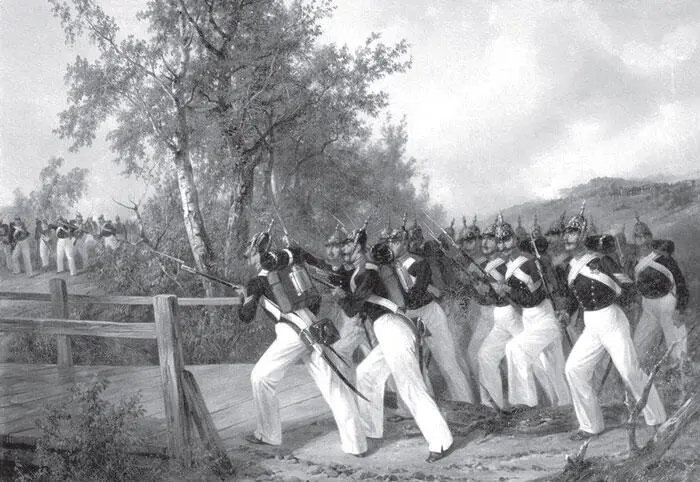 Сцена из солдатской жизни Худ КК Шульц 1850 г Каждый год маневры - фото 281