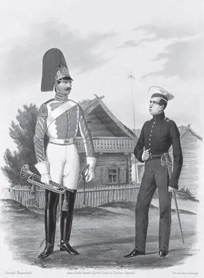 Трубач и кантонист Лгв Конного полка в 1845 г Рис из полкового альбома - фото 368