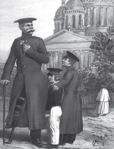 Солдатинвалид Рис 1850х гг Унтерофицеры Лгв Финляндского и Волынского - фото 387