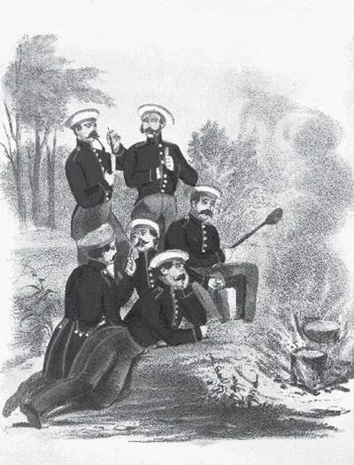 Рядовые Кавалергардского полка в вицмундирах Рис 1846 г В 1845 году - фото 429