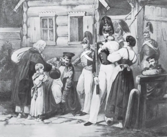 Нижние чины Лгв Московского полка на постое в деревне Рис 1854 г Рядовой - фото 445