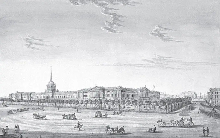 Адмиралтейский бульвар 1820 год Горы на Адмиралтейской площади Вторая - фото 15