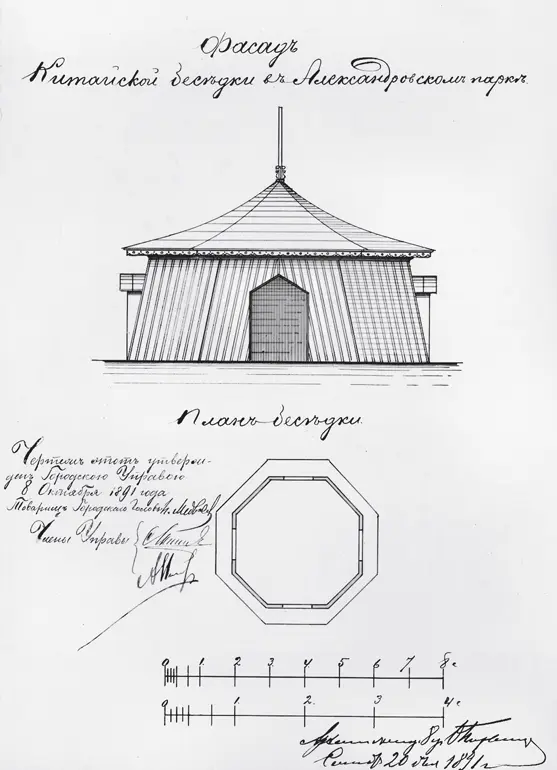 Александровский парк Китайская беседа Архитектор ФФ Фон Пирвиц Согласно - фото 88