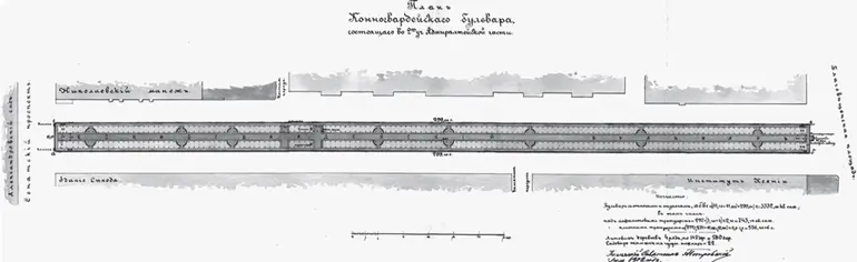 План Конногвардейского бульвара 1902 год В 1923 году многословное название - фото 133
