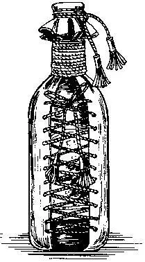Рисунок 81 Бутылка в кожаном чехле со шнуровкой Бутылка декорированная мехом - фото 86