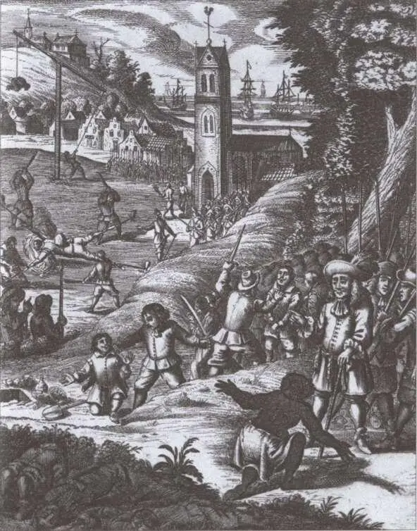 Морган в Маракайбо 1669 г Старинная гравюра Морской бой Старинная гравюра - фото 14