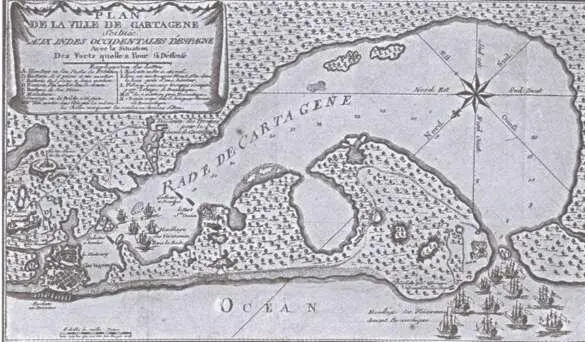 Осада Картахены 1697 г Гравюра XVII в Развалины Старой Панамы Порт Ило на - фото 17
