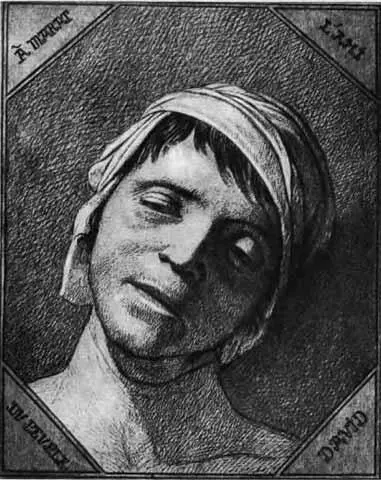Убитый Марат Рисунок 1793 Смерть Марата Масло 1793 Смерть Марата - фото 30