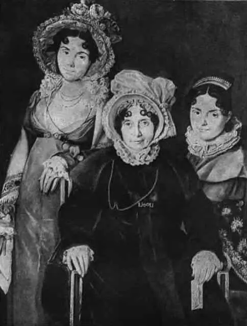 Портрет мадам Морель де Тангри с двумя дочерьми Масло 1818 Могила Давила - фото 53