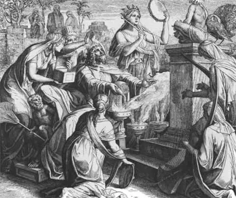 Соломон поклоняется идолам Гравюра Ю Шнорр фон Карольсфельда 1860е гг - фото 33