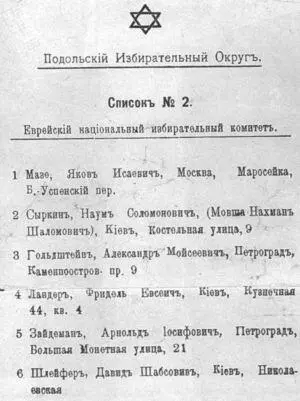 Еврейский национальный избирательный комитет Бюллетень 1917 Молитвенный - фото 64