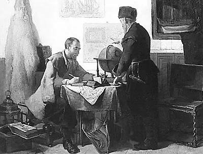 Виллем Баренц готовится к экспедиции С картины Христофела Биссопа 1863 год - фото 52