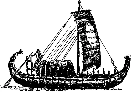 Древнеегипетское морское судно Именно на таких лодках по мнению Хейердала - фото 2
