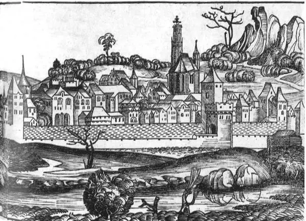 Вид Вены Гравюра из Всемирной хроники Гартмана Шеделя 1493 Султан - фото 23