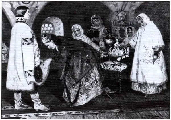 Первая встреча царя Алексея Михайловича с Марией Милославской Художник МВ - фото 2