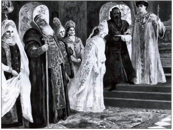 Выбор невесты царем Алексеем Михайловичем Художник КЕ Маковский Царь - фото 3