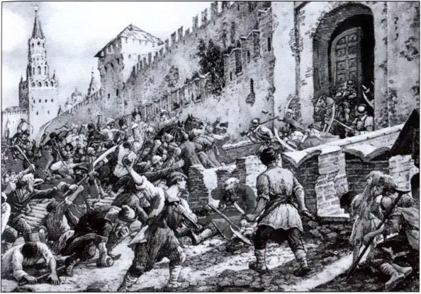 Соляной бунт на Красной площади 1648 г Художник ЭЭ Лисснер Полтина Алексея - фото 8