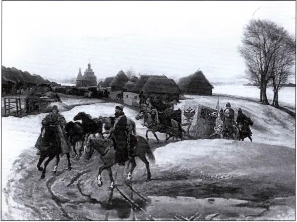 Вешний поезд царицы на богомолье при царе Алексее Михайловиче Художник ВГ - фото 25