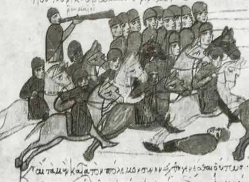 Византийская армия в середине X века Миниатюра Мадридского списка Хроники - фото 28