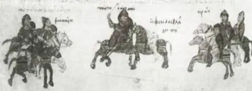 Единоборство Святослава с Анемасом сыном критского эмира Миниатюры - фото 49