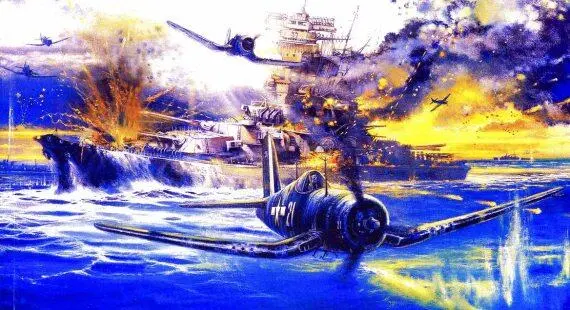 Рис 23 Палубные истребителибомбардировщики F4U Корсэр ВМС США атакуют - фото 109